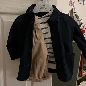 Marks & Spencer Cotton T-Shirt, Jacket and Pants Set 3-6 months